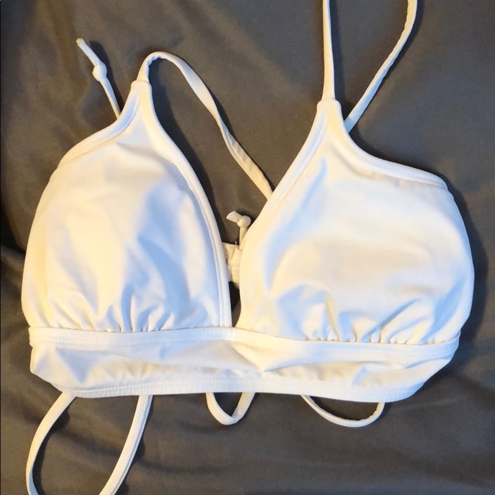 White Athleta swim top